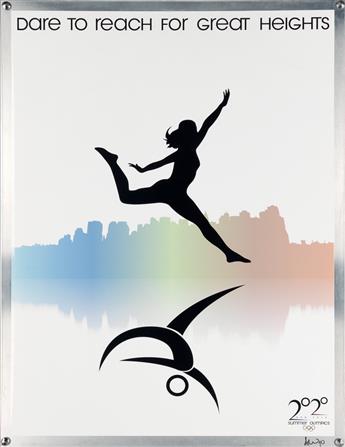 AMANDA WEEKS (DATES UNKNOWN). NEW YORK SUMMER OLYMPICS 2020. Poster & 9 postcards. 2010. 41x32 inches, 106x83 cm.